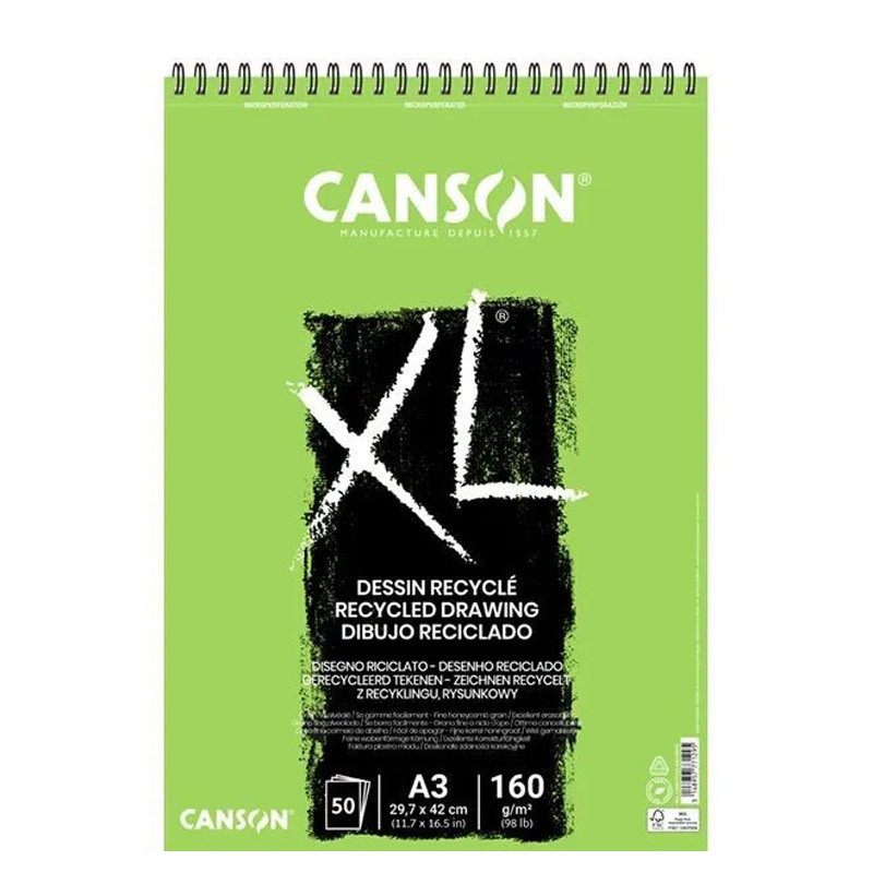 Bloc desen reciclat Canson XL Recycled 160g A3