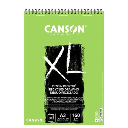 Bloc desen reciclat Canson XL Recycled 160g A3