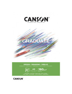Bloc desen White Canson Graduate 160g A5