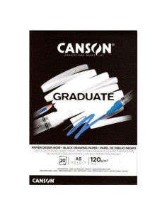 Bloc desen Black Canson Graduate 120g A5