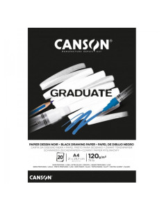 Bloc desen Black Canson Graduate 120g A4