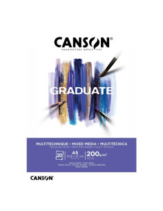 Bloc Mixed Media White Canson Graduate 200g A5