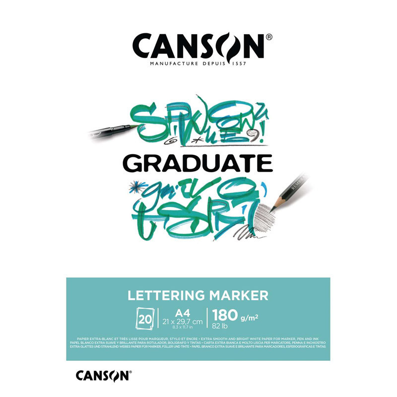 Bloc Lettering Canson Graduate 180g A4
