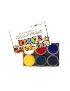 Set 6 culori sticlă și ceramică Decola 20 ml – acrilice...