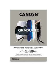 Bloc Mixed Media Grey Canson Graduate 220g A4
