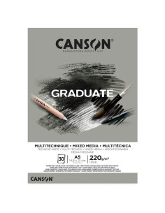 Bloc Mixed Media Grey Canson Graduate 220g A5