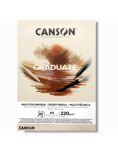 Bloc Mixed Media Natural Canson Graduate 220g A5