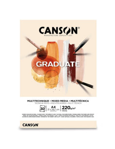 Bloc Mixed Media Natural Canson Graduate 220g A4