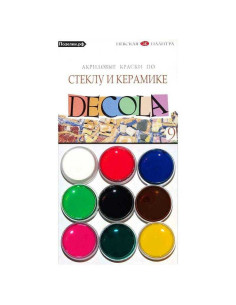 Set 9 culori sticlă și ceramică Decola 20 ml – acrilice... 2