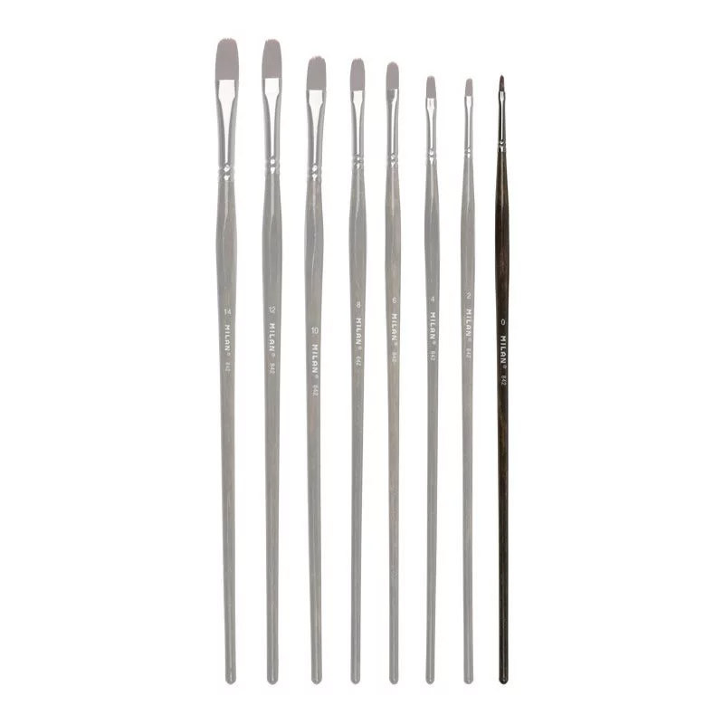 Pensulă limbă de pisică MILAN seria 842 fir...