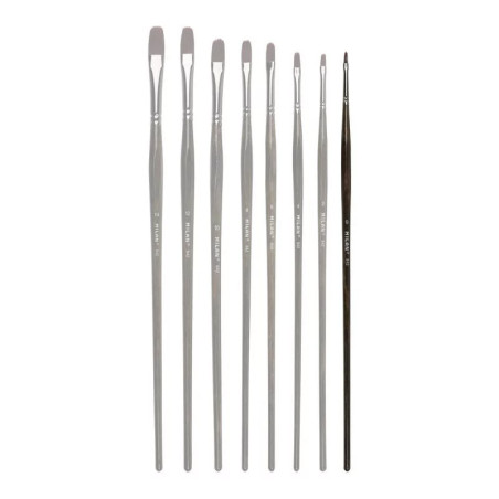 Pensulă limbă de pisică MILAN seria 842 fir sintetic mâner lung