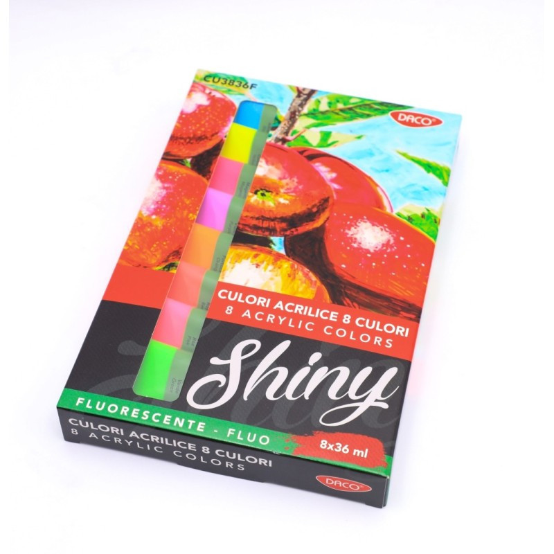 Set 8 culori acrilice neon DACO