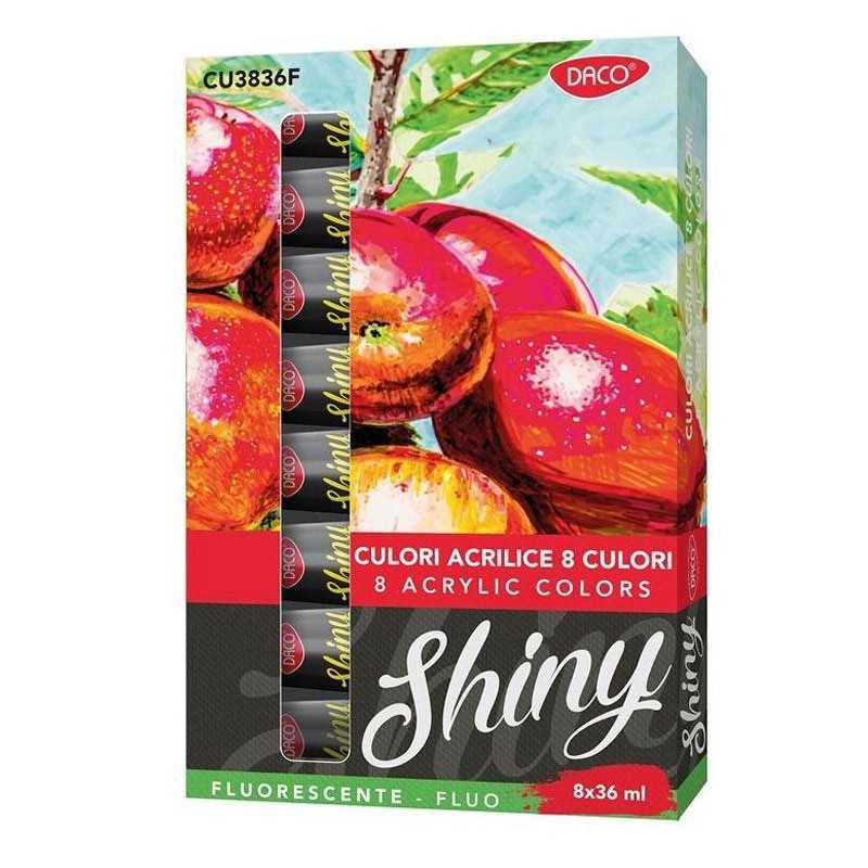 Set 8 culori acrilice neon DACO