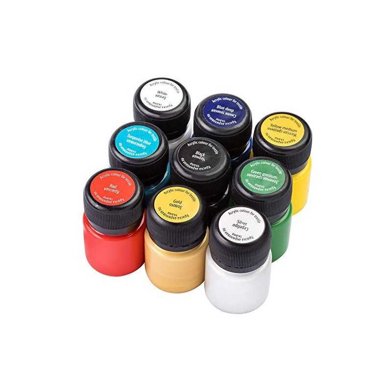 Set 9 culori textile Decola 20 ml – acrilice pe...