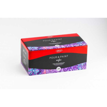 Set 20 culori acrilice Pouring 60 ml