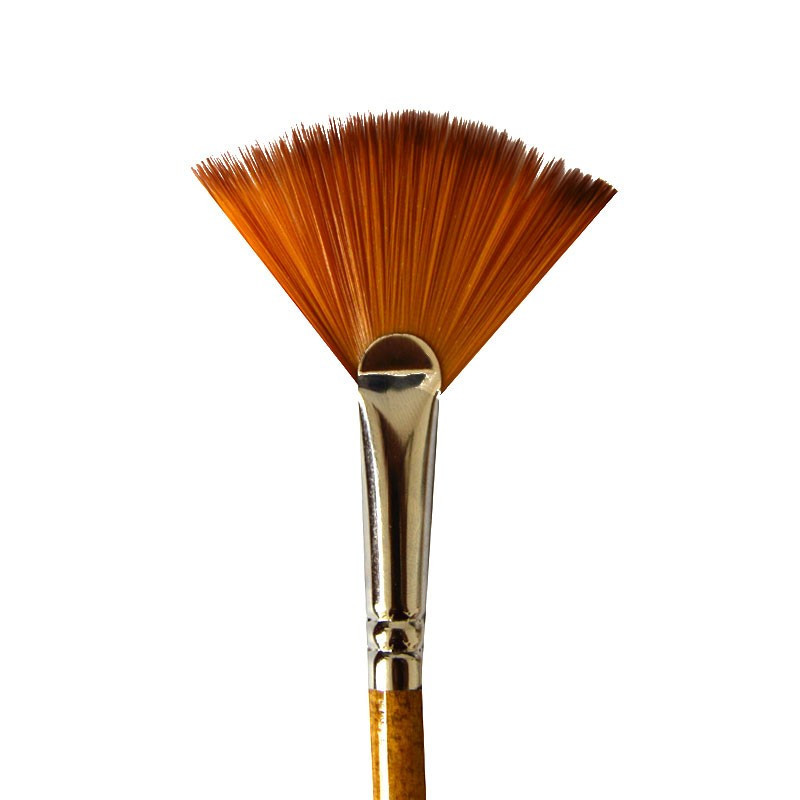 Pensulă evantai Atelier fir sintetic mâner scurt