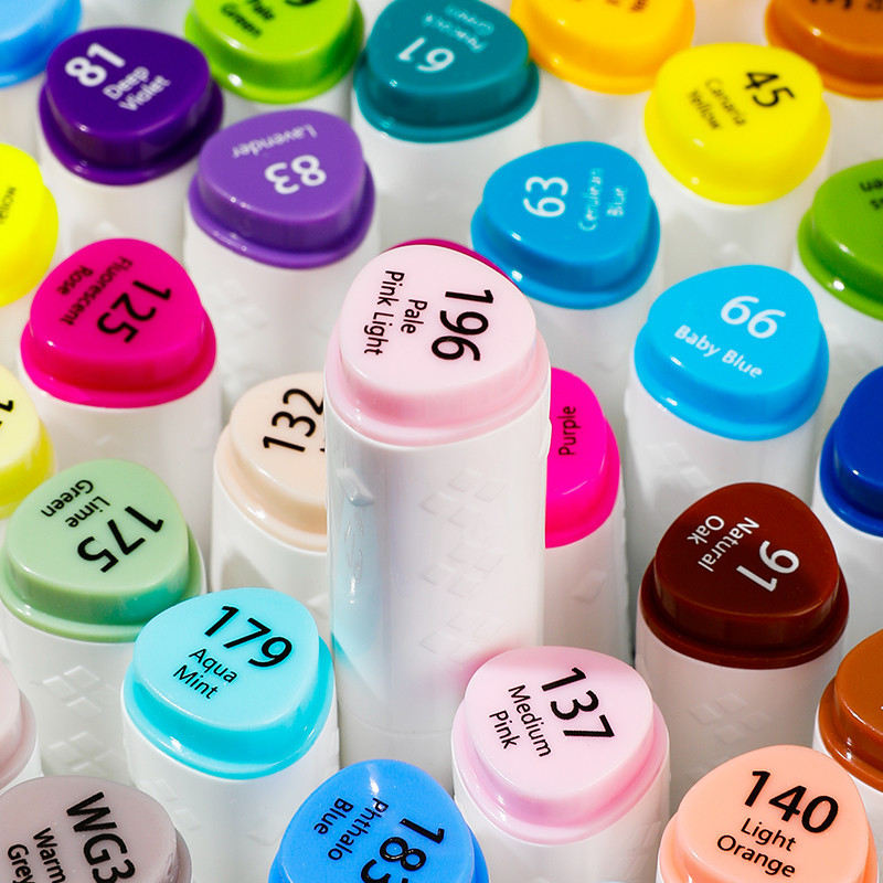 Set 80 markere sketching dual vârf 1 mm + vârf...