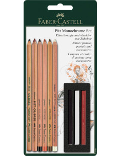 Set 9 creioane Pitt Monochrome Faber-Castell