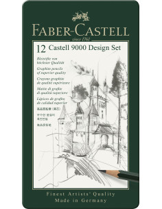 Set 12 creioane grafit Faber-Castell 9000 5H–5B