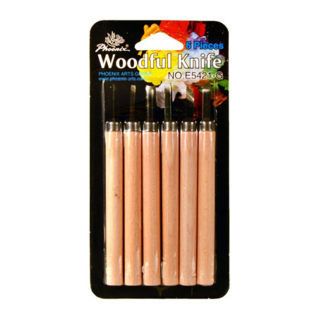 Set 6 dalti linogravura Phoenix