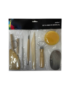 Set 8 ustensile pentru modelaj si sculptura Atelier