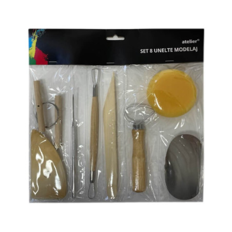 Set 8 ustensile pentru modelaj si sculptura Atelier