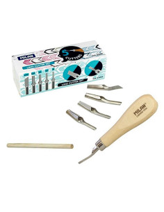 Set 5 daltite pentru linogravura cu maner Milan