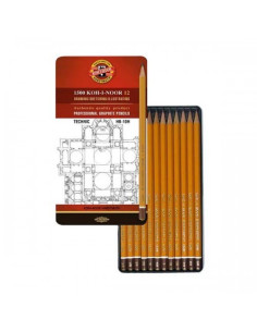 Set 12 creioane grafit Koh-I-Noor HB–10H tehnic