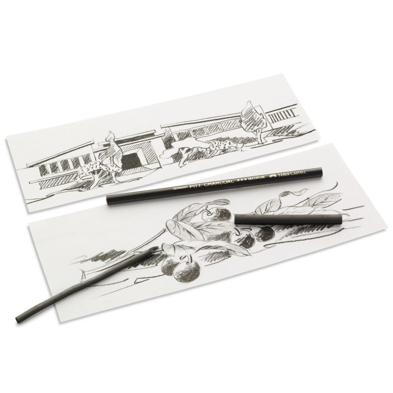 Set 6 batoane cărbune natural Faber-Castell...