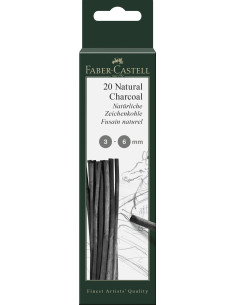 Cutie 20 carbune natural 3-6mm Faber Castell