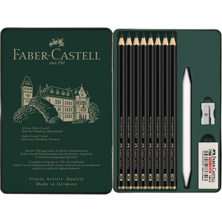 Set 11 piese grafit mat Faber-Castell Pitt Graphite Matt