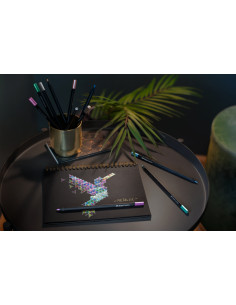 Set 12 creioane metalizate black edition Faber Castell 2