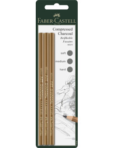 Set 3 carbune presat Pitt Monochrome Faber Castell