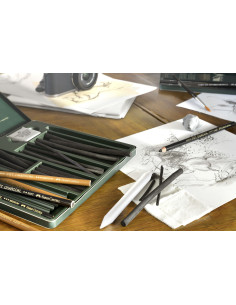 Set 3 carbune presat Pitt Monochrome Faber Castell 2