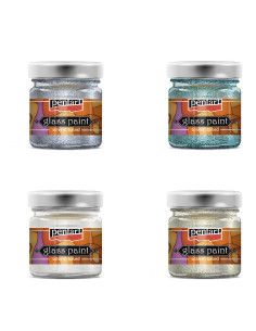 Culoare vitraliu cu glitter Pentart 30 ml – pe bază de...