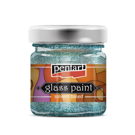 Culoare vitraliu cu glitter Pentart 30 ml – pe bază de alcool