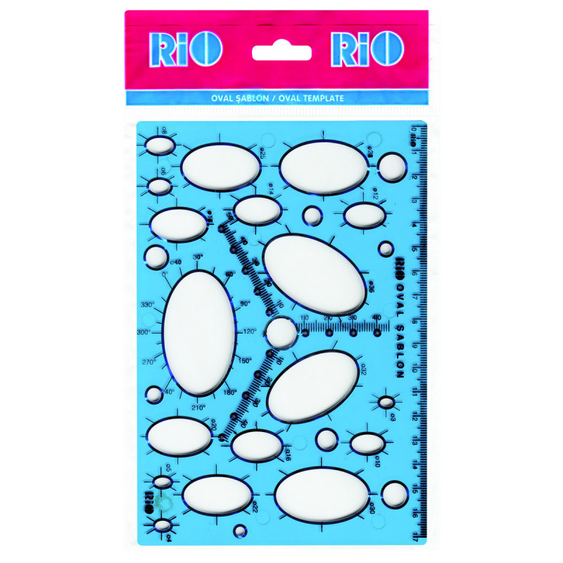Șablon forme ovale 17 cm pentru desen și...