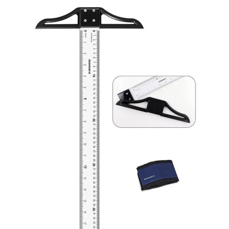 Teu plastic 45 cm cu cap mobil Isomars pentru desen tehnic