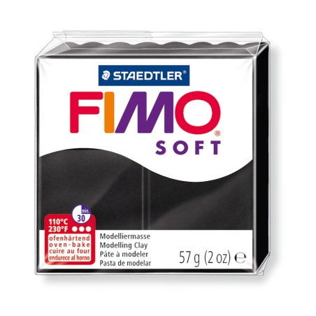 Pasta polimerica FIMO Soft Negru 57 g
