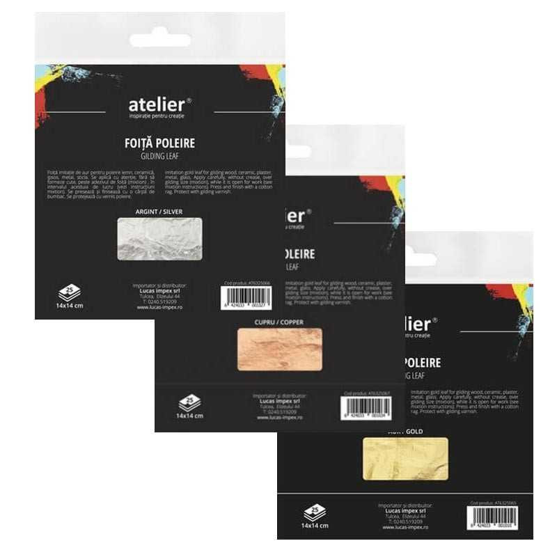 Set 25 foiță poleire aur, argint sau cupru...