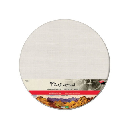 Pânză pictură rotundă pe șasiu Daco bumbac 380 g/mp