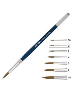 Pensulă rotundă MILAN seria 711 fir sintetic mâner scurt