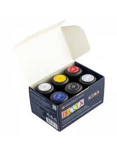 Set 5 culori acrilice pentru piele + lac Decola 20 ml –...