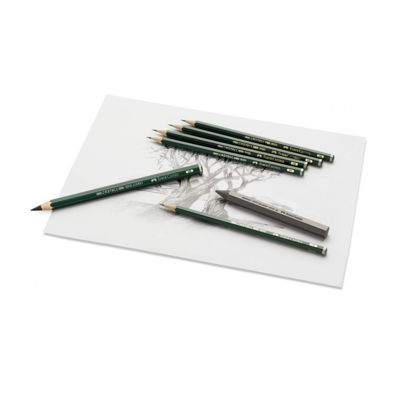 Creioane grafit Faber-Castell 9000 6H–8B