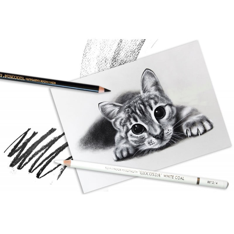 Creion cărbune alb Gioconda Koh-I-Noor soft–hard