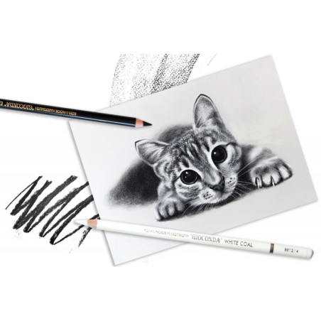 Creion cărbune alb Gioconda Koh-I-Noor soft–hard