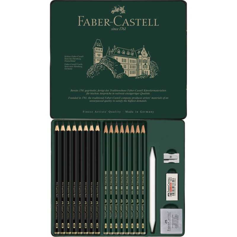 Set grafit 20 piese Faber-Castell Pitt Graphite...