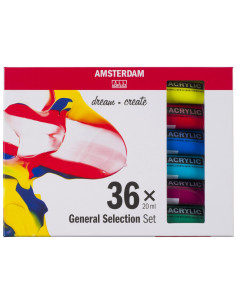 Set culori acrilice Amsterdam General Selection 36 x 20 ml
