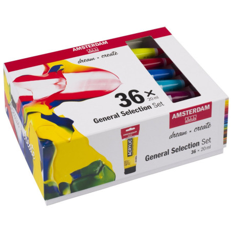 Set culori acrilice Amsterdam General Selection 36 x 20 ml