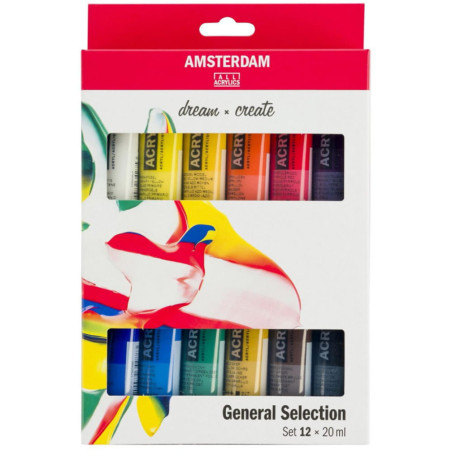 Set culori acrilice Amsterdam 12 x 20 ml